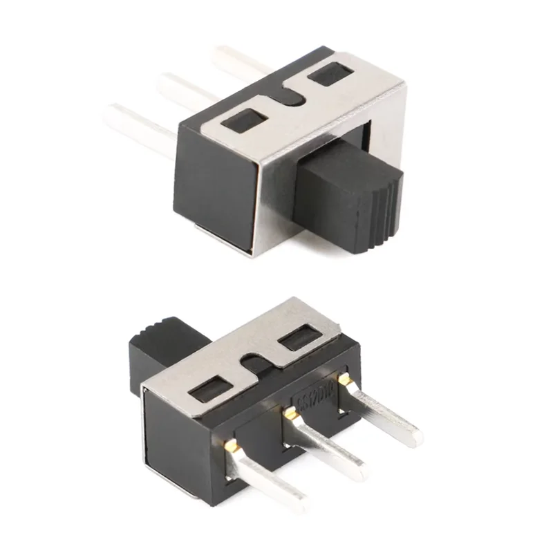 100PCS SS12D10G5 Slide Switch 1P2T 2-Position 3-Pin 5mm Knob Vertical/Right-Angle SS12D06 2A High-Current Toggle Switch