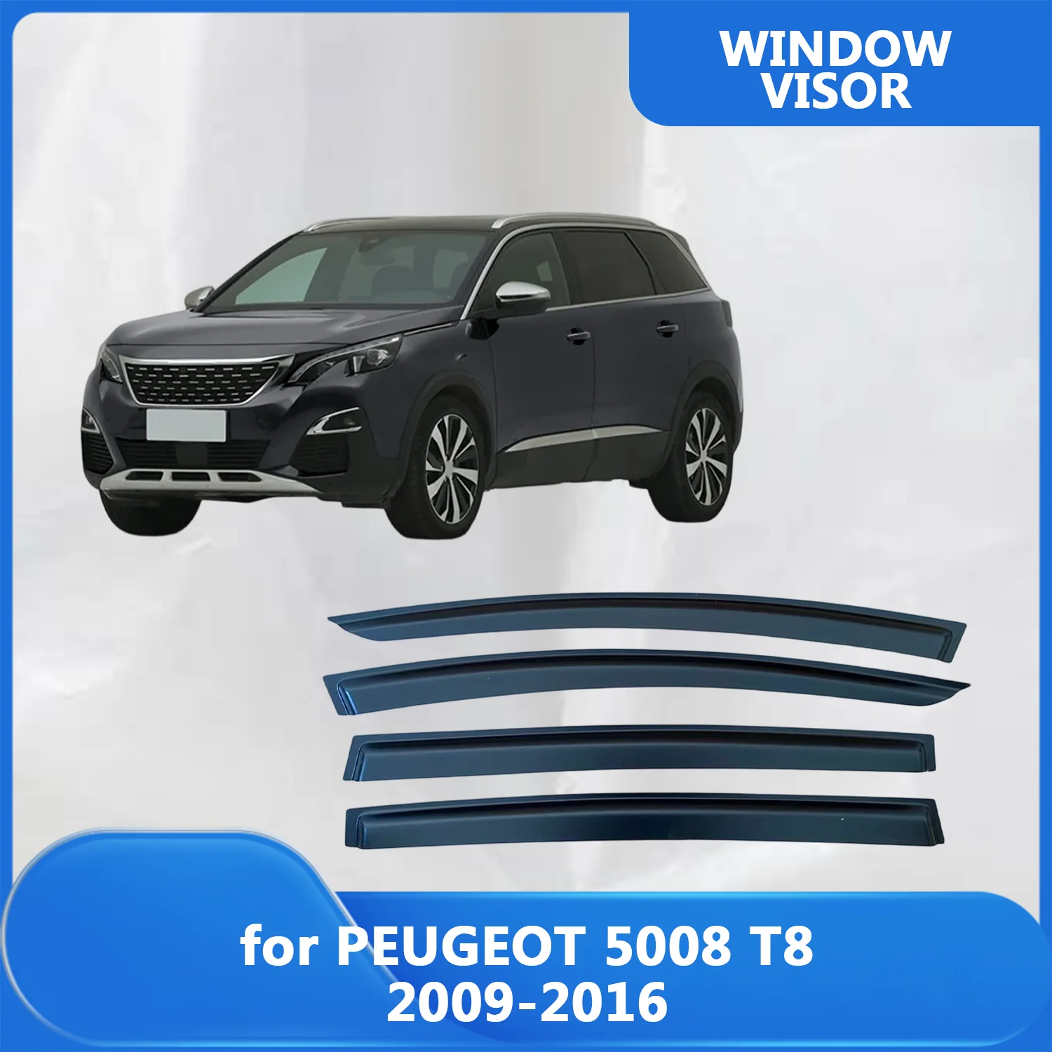 

Window Visor for PEUGEOT 5008 T8 2009-2016 Wind Deflectors Rain Guards Door Visor Vent Shades Ventvisor Exterior Parts