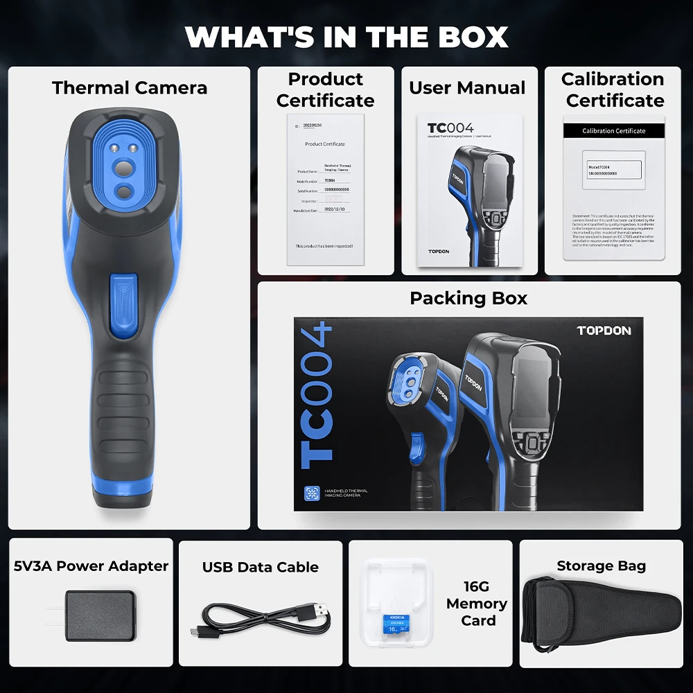 TOPDON TC004 High Resolution Accuracy 256*192 Handheld Infrared Thermal Scanner Imaging Camera Imager PC Image Analysis