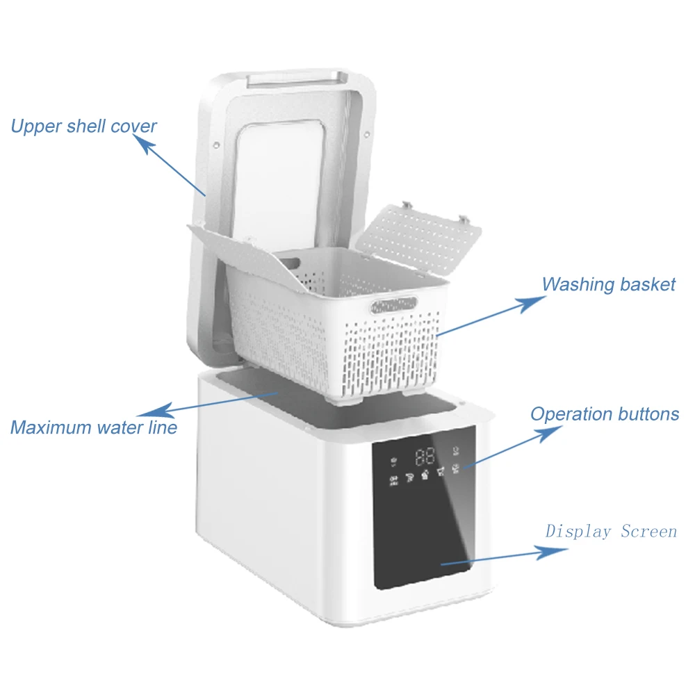 touch screen duel-mode tableware cleaning fruits and vegetables cleaner Counter top Fruit and veggie wash machine