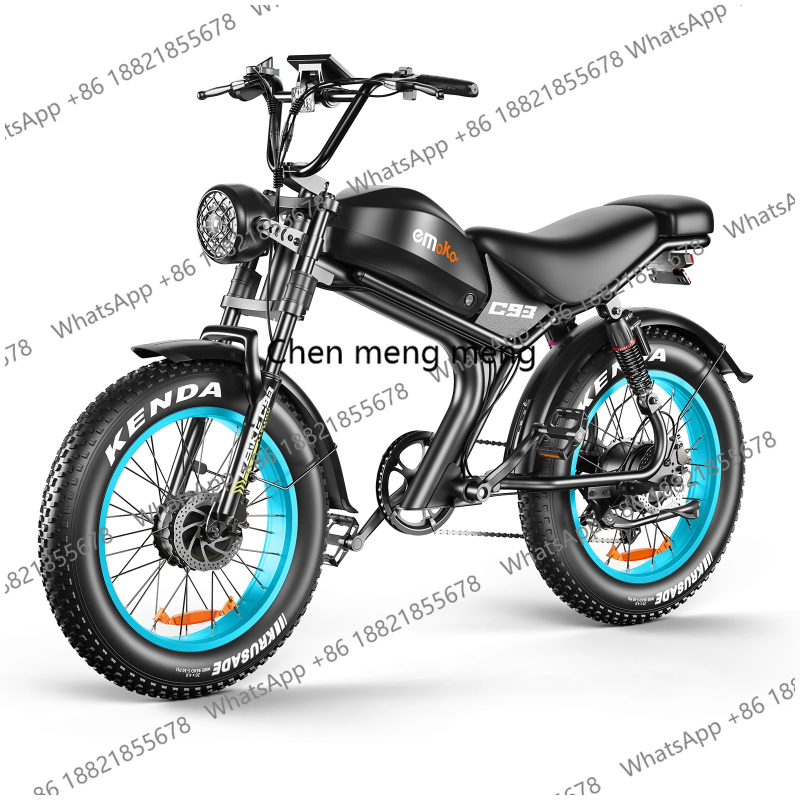 C93 Single Dual Motor Moped Powerful Fat Tire for Adults Electric Bike