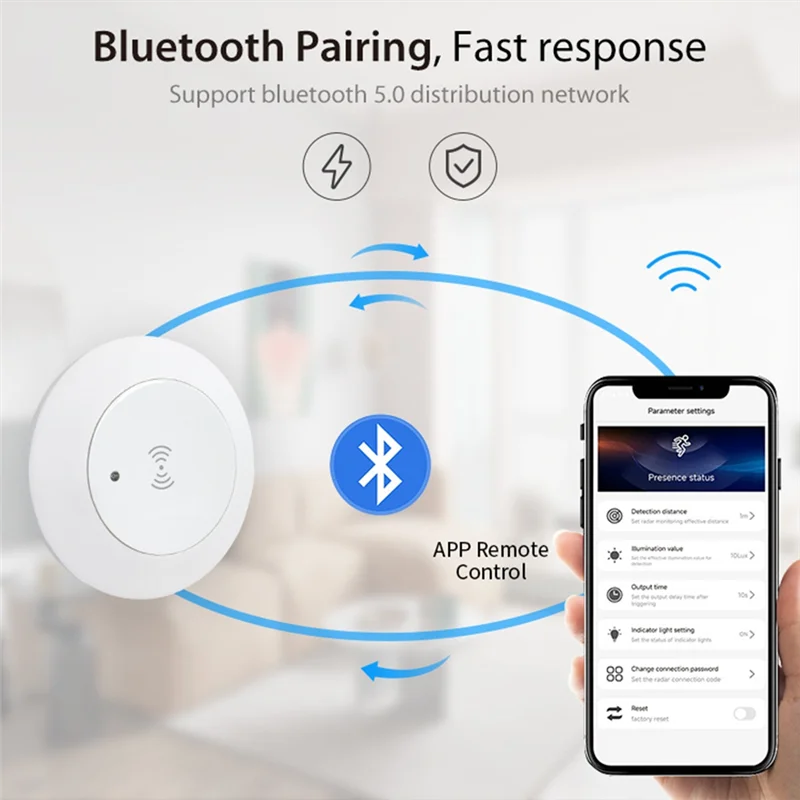 【NEW LISTING】Human Presence Sensor Light Switch Bluetooth Millimeter Wave Presence Sensor Smart Motion Sensor Light Switch