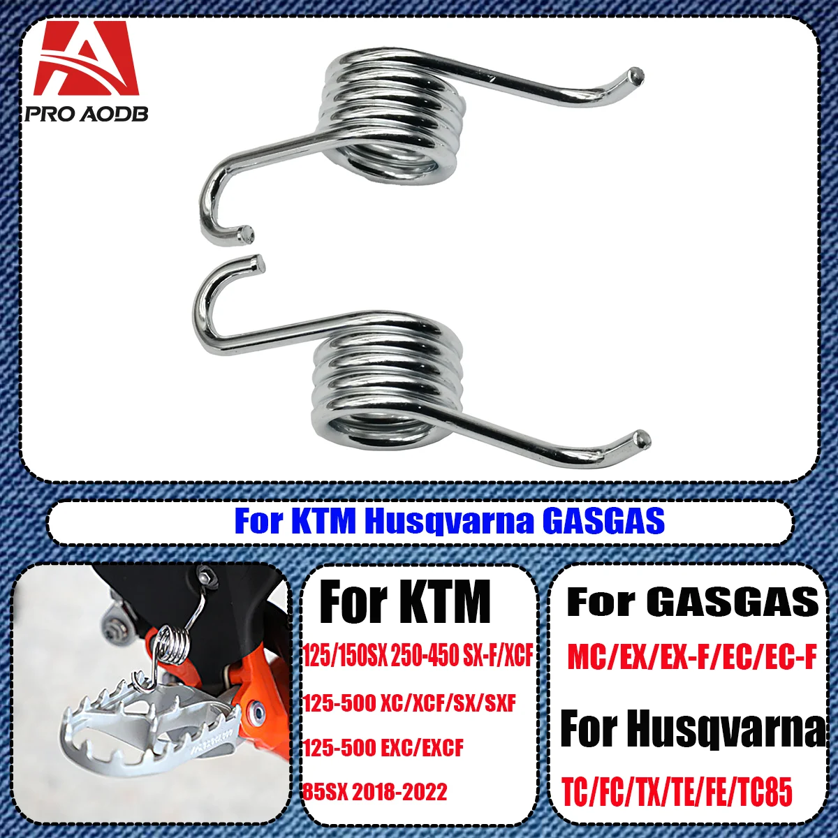 For Husqvarna TC FC FE TE FS 125 250 300 350 400 450 KTM EXC EXCF XC XCF XCW XCFW SX SXF Motocross Foot Peg Footpeg Spring