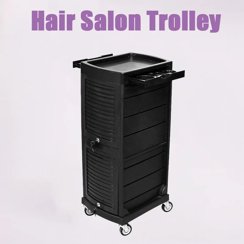 Security-Locked Sealed Cart, Hair Salon Cart, Salon Stylist Cart, Perming and Coloring Tool Cart