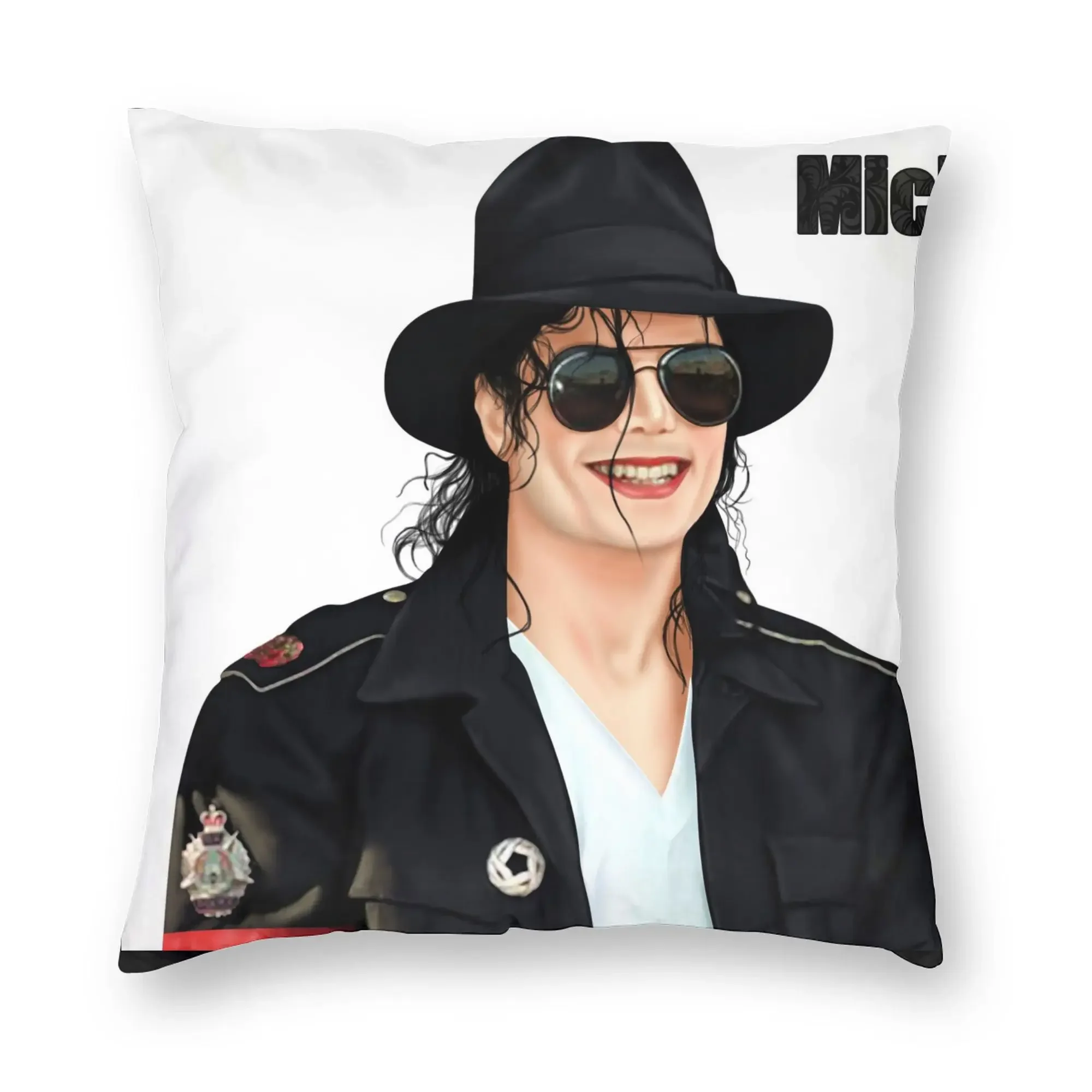 Michael Jackson Pillowcase Printing Fabric Cushion Cover Decorative MJJ Pop Music Throw Pillow Case Cover Seater Drop Shipping