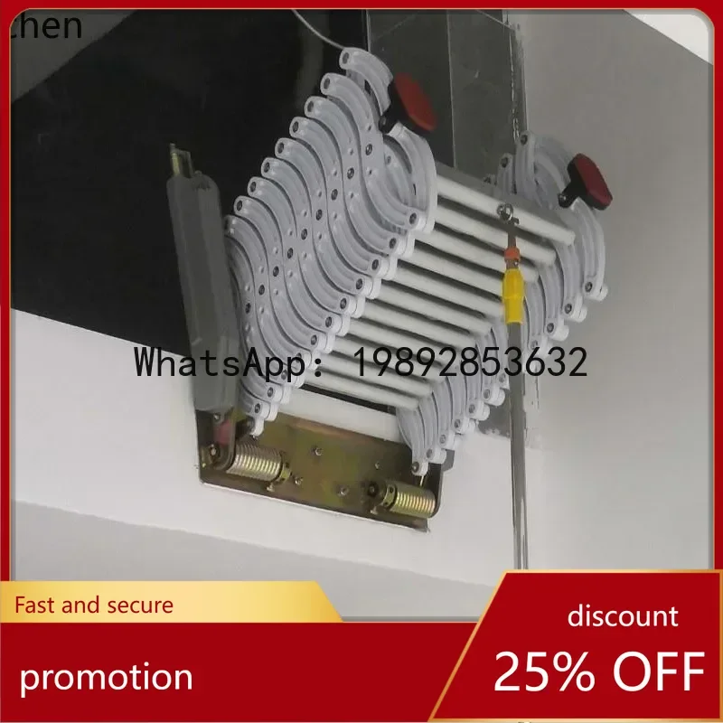 telescopic staircase wall-mounted upturn folding shrink lift ladder indoor and outdoor