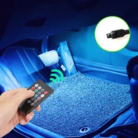 Neon LED Car Interior Ambient Foot Strip Light Kit Accessories RGB Backlight Remote App Music Control Auto Decorative Lamp 5