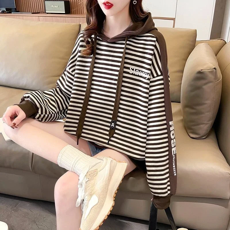 

Sweatshirt Female Spring and Autumn Korean Version Thin Hooded Loose Zipper Selfdom Cardigan Clothes Top Coat in The Long