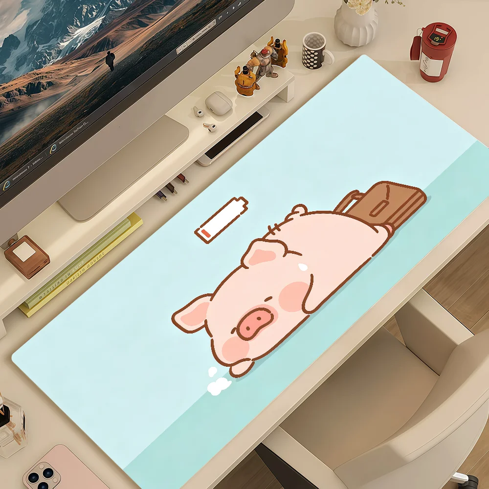 Mouse Pad MousePad Non-slip Lockedge Office Student Gaming Thickened Large Writing The Piggy Cartoon L-LuLu Cute Pad Cushion