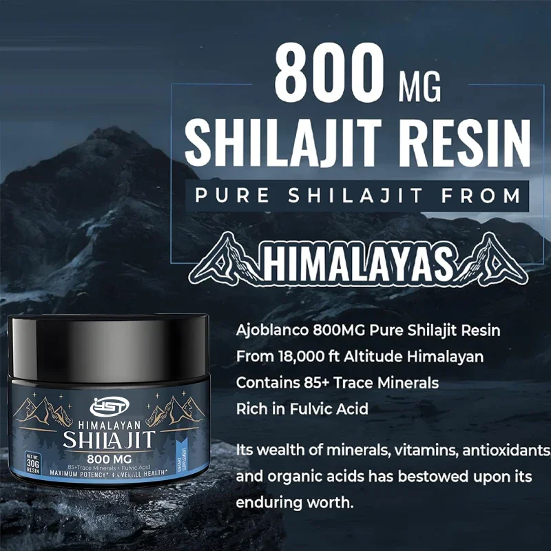 800mg Himalayan Shilajit resin supplement, pure high energy, strength and immunity, male and female, 30g