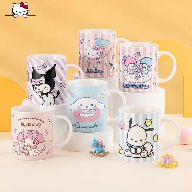 

Sanrio Kawaii Hello Kitty Cup Cinnamoroll My Melody Cartoon Cute 350ml Couple Coffee Cup Student Ins Ainme Ceramic Mug Cup Gift