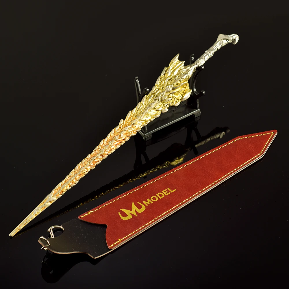 30CMGame Peripheral Toys All-metal Handicraft Ornaments Dragon King Rock Sword Scabbard Edition Desktop Ornament Decoration Gift