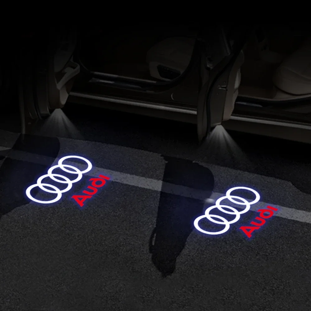 LED Car Door Logo Welcome Light Laser Projector Lamp For Audi Sline S3 S4 S5 S6 S7 RS Quattro Q7 Q5 Q3 A4 B8 8P A3 A6 C7 A5 A6L