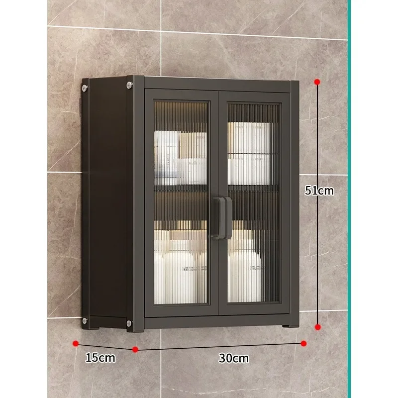 Bathroom wall storage cabinet nail-free toilet washing machine toilet top shelf toilet wash storage rack