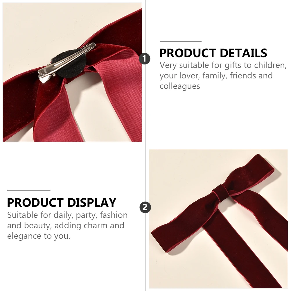 

Clip For Women Wedding Bridal Shower Back Hair Barrette Tassel Hair Bow Barrette Bowknot Hairpin Party Accessory