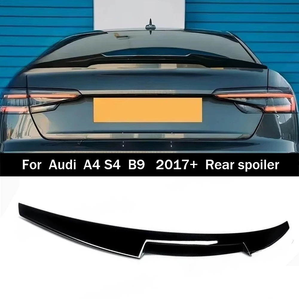 

For Audi A4 S4 B9 B9.5 Sedan 2017-2024 M4 Style Car Rear Trunk Spoiler Wing Lip Cap Boot Bodykit Modification Exterior Tuning