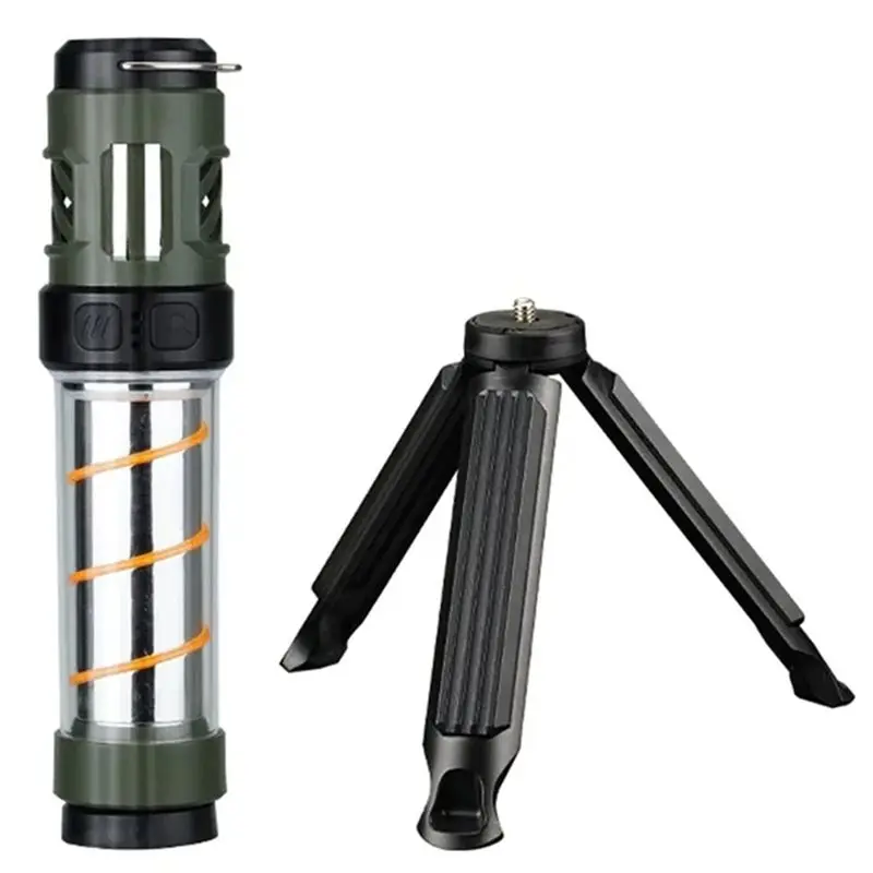 

USB Rechargeable Mini Camping Light LED Flashlight With Triangle Bracket Outdoor Lanterns Light