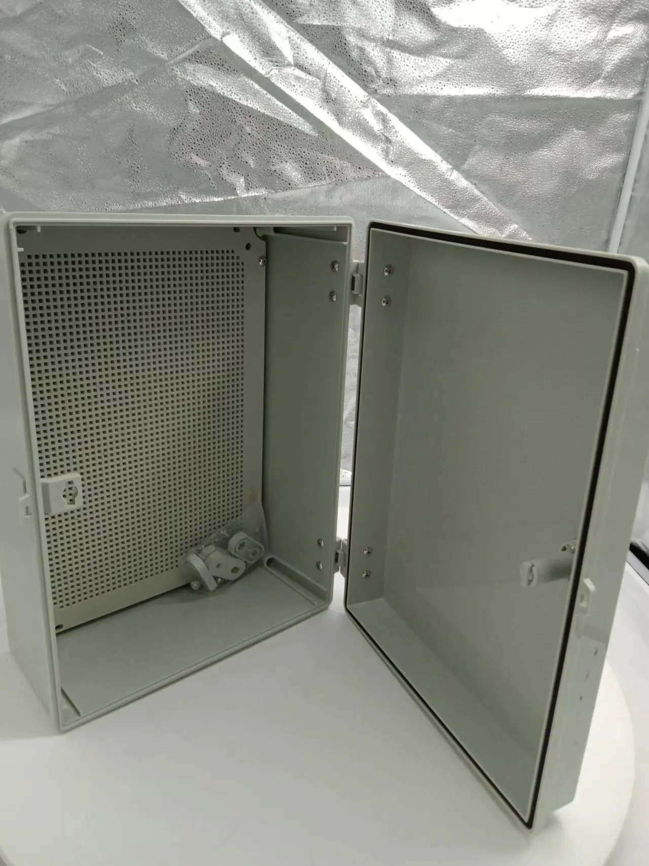 Imagem -03 - Caixa de Junção de Plástico Impermeável tipo de Dobradiça Caixas de Cerco Elétrico Controle de Poli-carbonato Caixa Elétrica Abs Ahseries