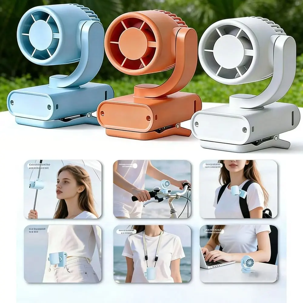 Unisex Portable Solar Powered Fan Mini Small Hat Clip Fan USB Charging Lightweight Mini Clip on Fan Camping