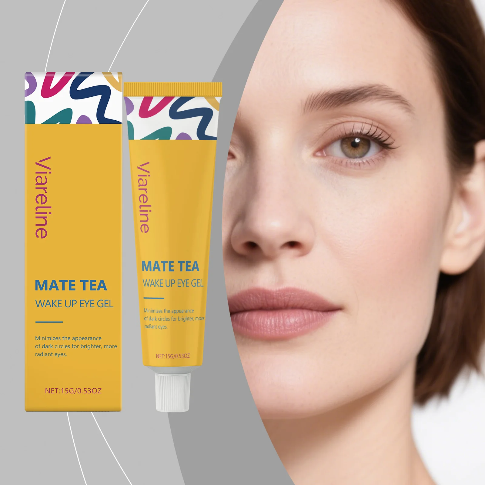 Viareline Gel hidratante para ojos, glicerina, 1,2 hexanediol, zona para los ojos, cuidado suave y masaje hidratante para una piel más suave, peso neto