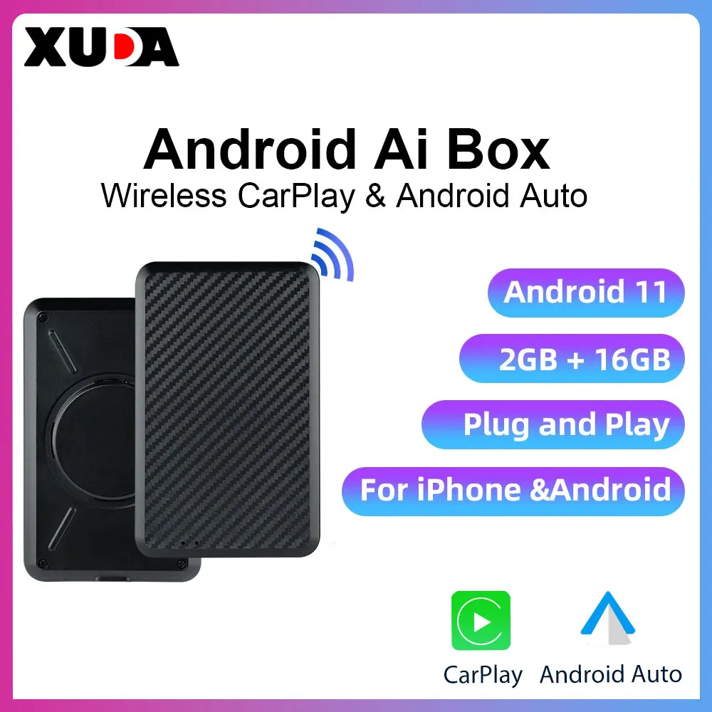 XUDA Wired to Wireless CarPlay AI Box Android 11 System Mini Dongle Wifi Netflix Youtube For Audi Toyota Audi VW Golf Mercedes