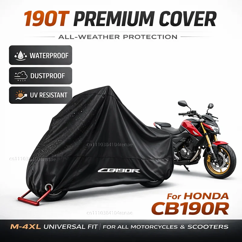

Чехол для мотоцикла Honda CB190R CB 190R 2022 2021 2020 190T, водонепроницаемый, пылезащитный, с защитой от ультрафиолета, всесезонный