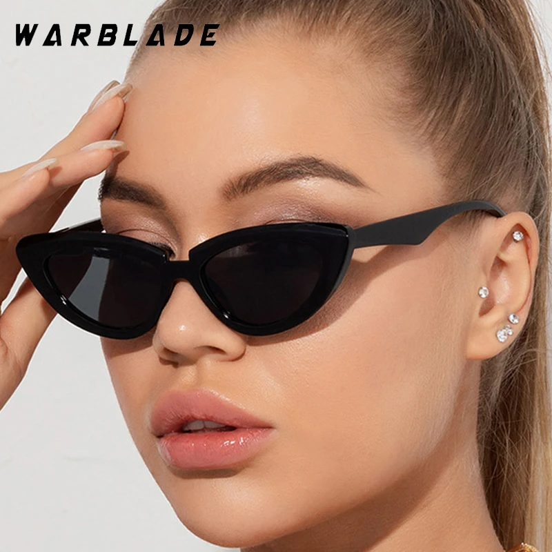 

Luxury Vintage Inverted Triangle Small Cat Eye Sun Glasses For Men Brand Designer Sunglass Travel Driving Shades Female UV400