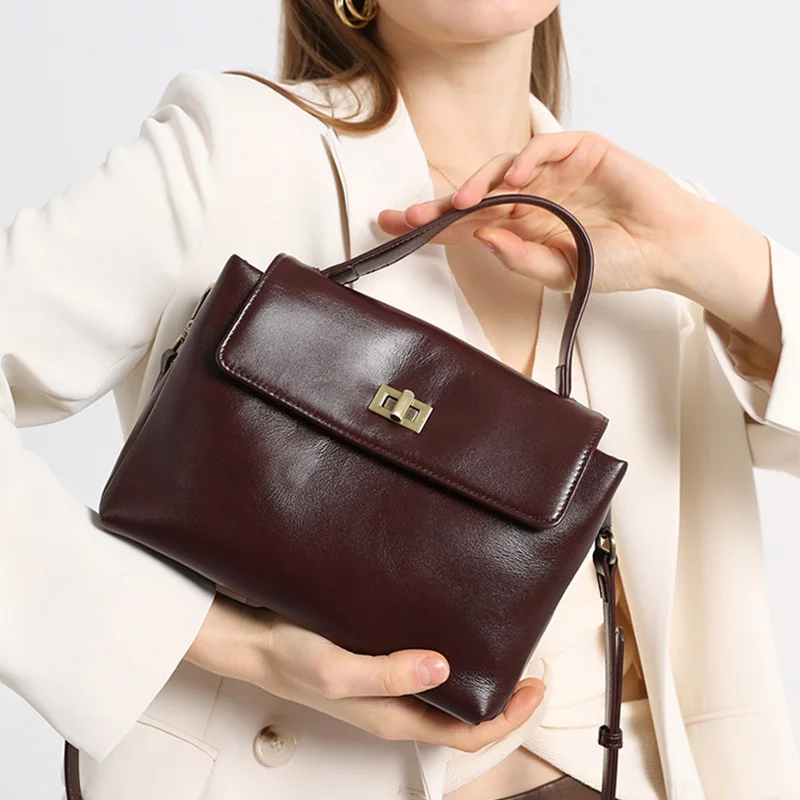 burgundy-genuine-leather-top-handle-bag-women's-satchel-crossbody-purse-with-twist-lock