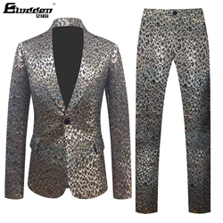 Men scaly figure Jacquard Suit fish-scale jacquardweave elaboratepattern Crocodile Grain texture jacket Wedding Groom Party suit