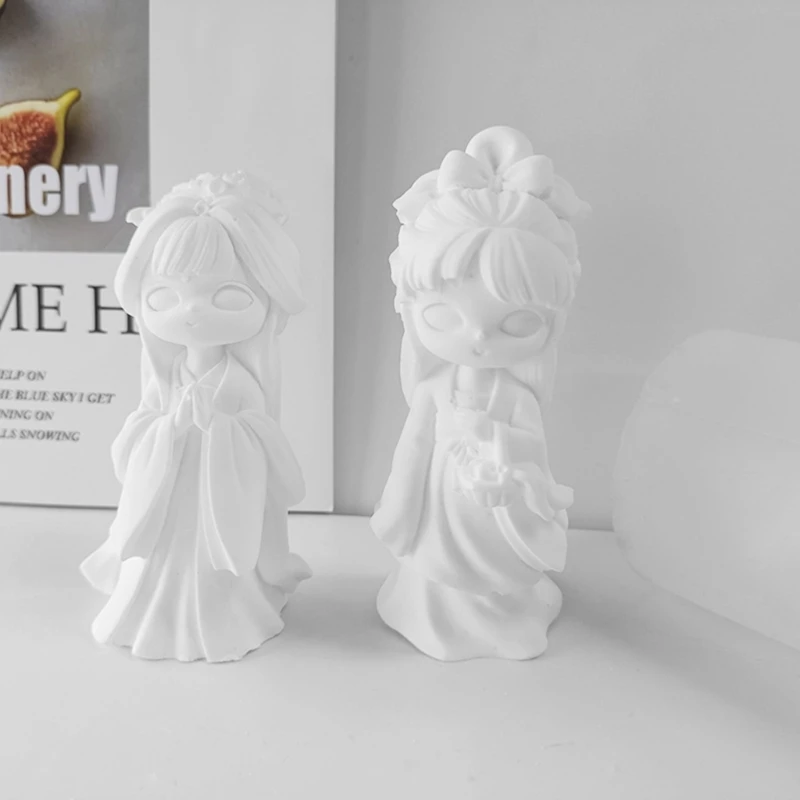 Mold,Painted Silicone Mold for Candle Making Girl Mold for DIY Handmade Soap