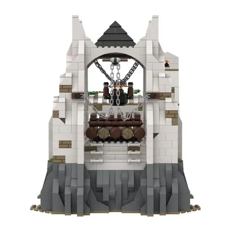 Magical Rings Lighting Of The Beacons Model Moc Building Block Castle Bricks DIY Assembly Movie Scene Street View Toy  Gift