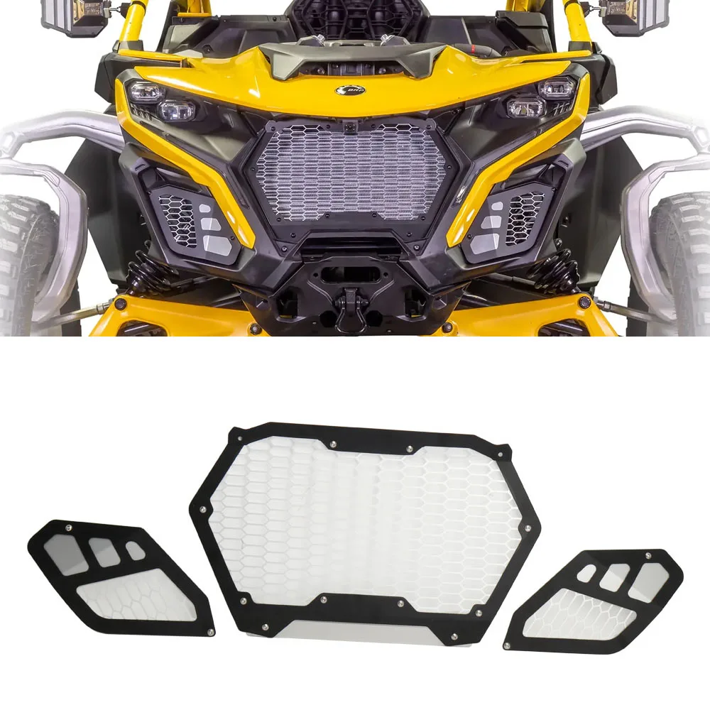 

UTV Accessories New Maverick R Front Grille Cover Bumper Mesh Grill Set For Can-Am MAVERICK R 2024 2025