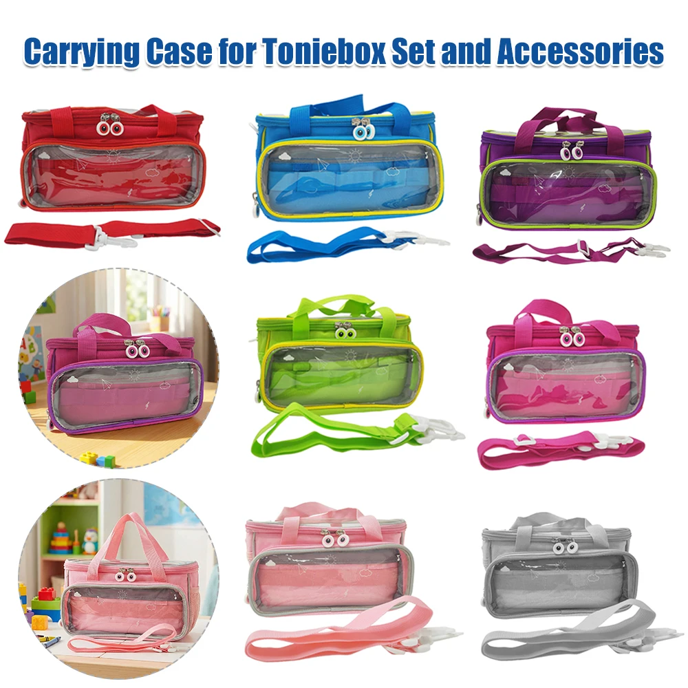 

Carrying Case with Zip and Adjustable Strap Portable Travel Storage Organizer Bag Compatible for Toniebox Starter Set