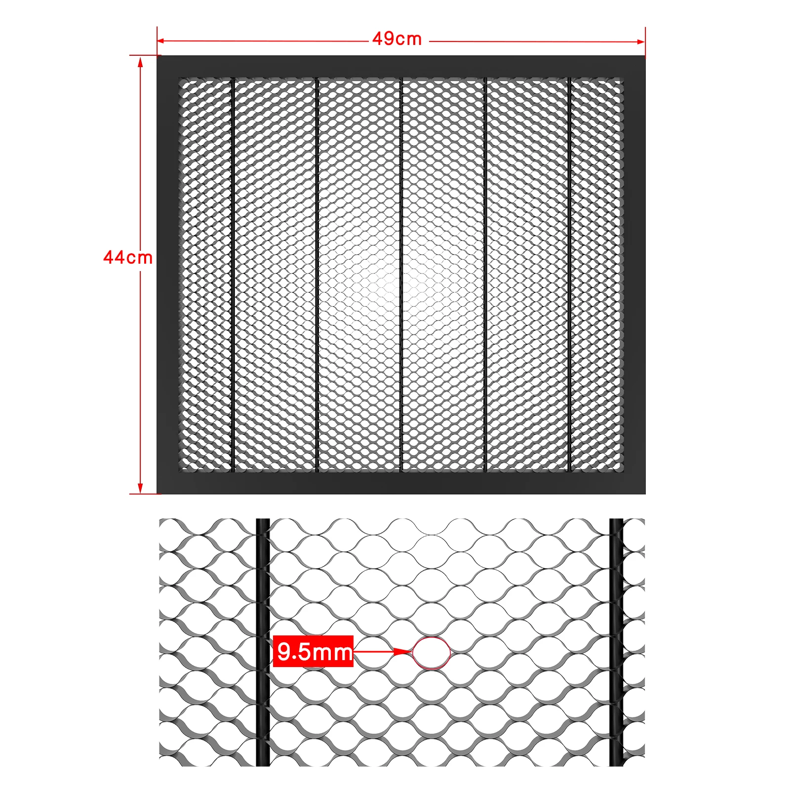 NEJE H4944 HONEYCOMB PANELS, 490 X 440 MM, LASER BED, LASER HONEYCOMB WORKING TABLE FOR NEJE PRO/PLUS LASER ENGRAVER & CUTTER