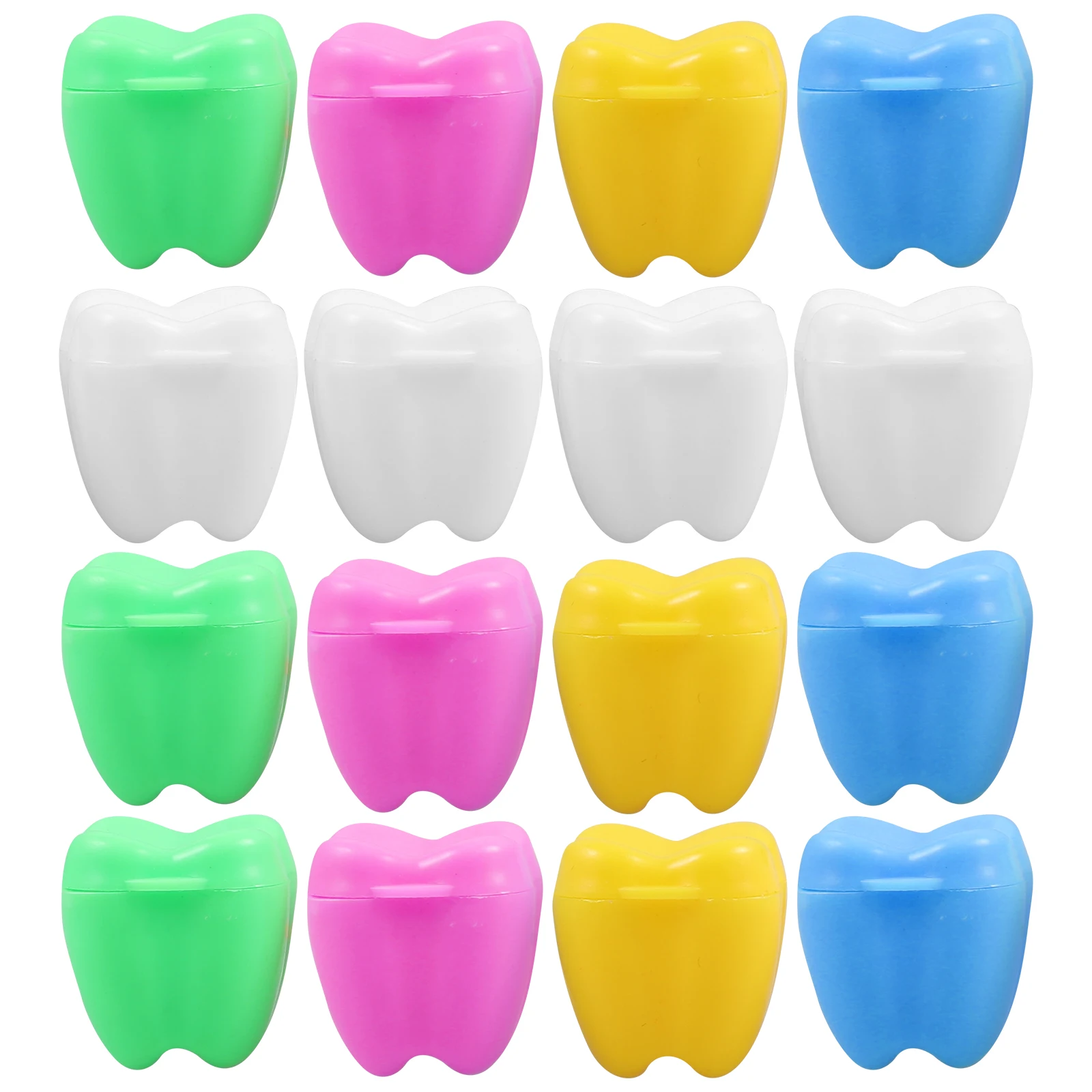 

12pcs Teeth Storage Box UV Light Tooth Fairy Holder Durable Plastic Portable Keepsake Lost Tooth Container Childhood Gift