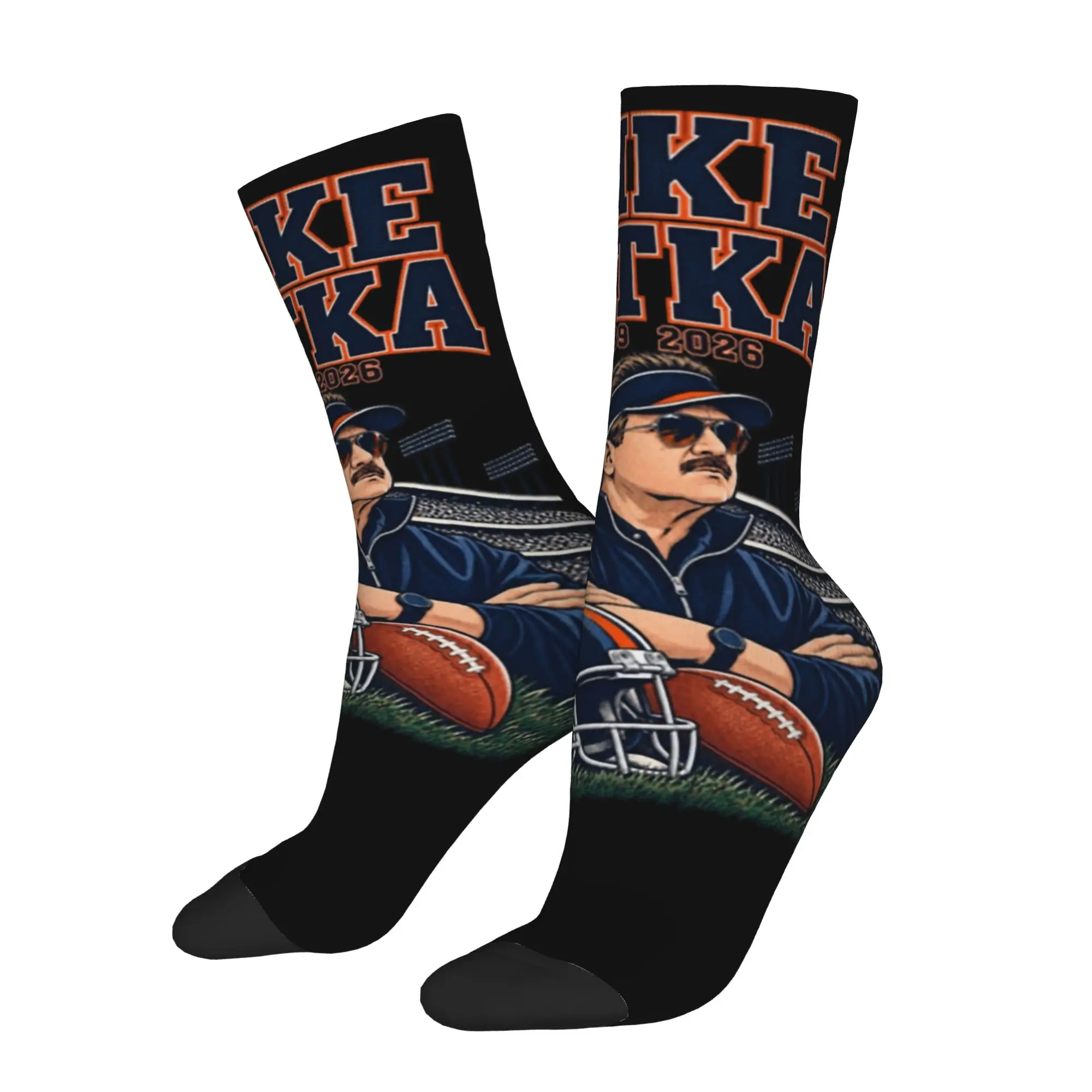 Mike Ditka 1939-2026 Legend Football Socks Men's Women's Polyester Socks Spring Summer Autumn Winter Middle Tube Socks Gift