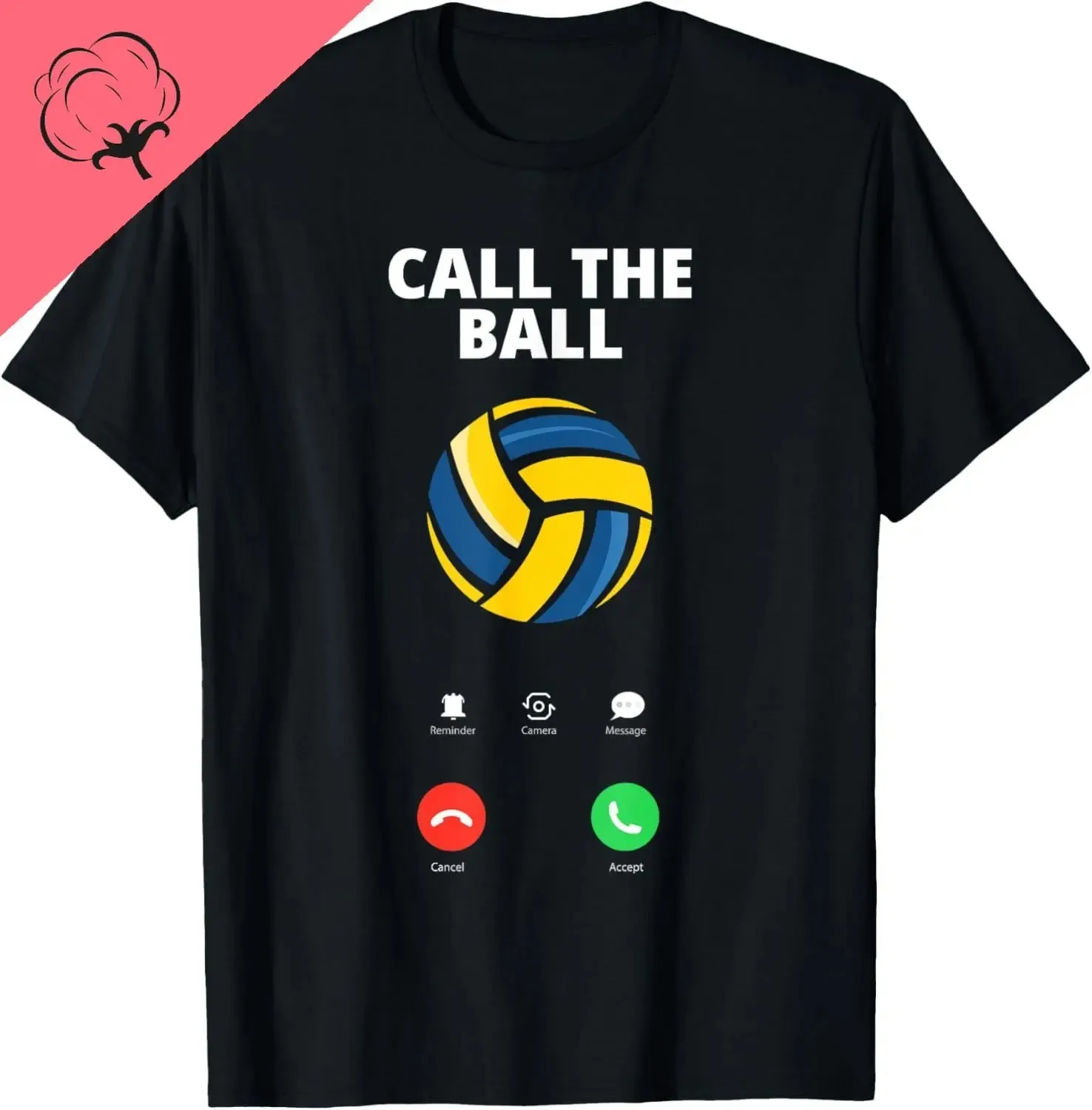 Bel de bal grappig volleybal T-shirt katoen unisex zomer streetwear tops grafische T-shirts print op aanvraag camiseta hombre