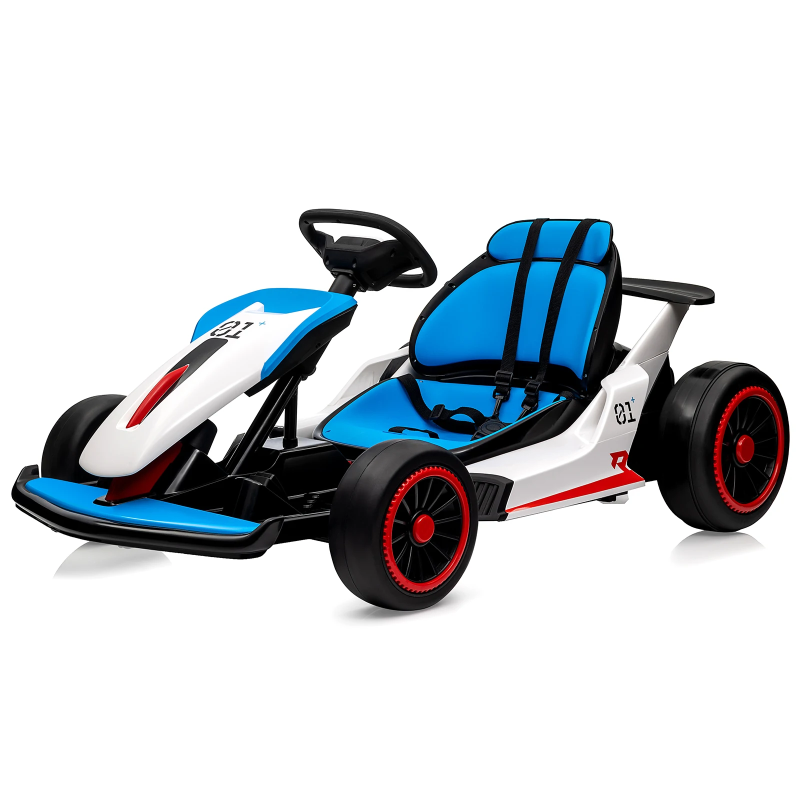 Go Kart for Kids 24V Drift Kart with 2X200W Strong Motor 7AH Big Battery Electric Pedals Electric Go Kart Outdoor Race Toy