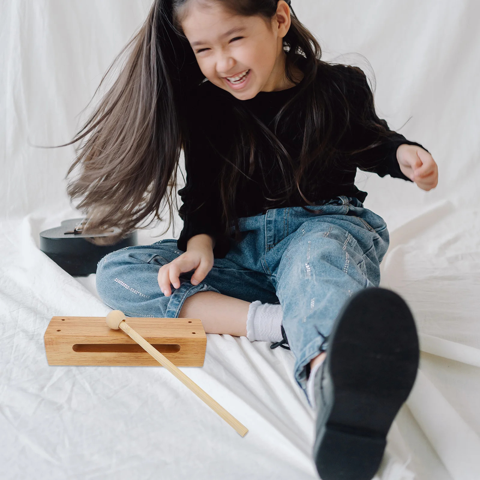 

Percussion Instrument Wooden Music Rhythm Block Educational Musical For Lightweight Portable Safe Learning Tool