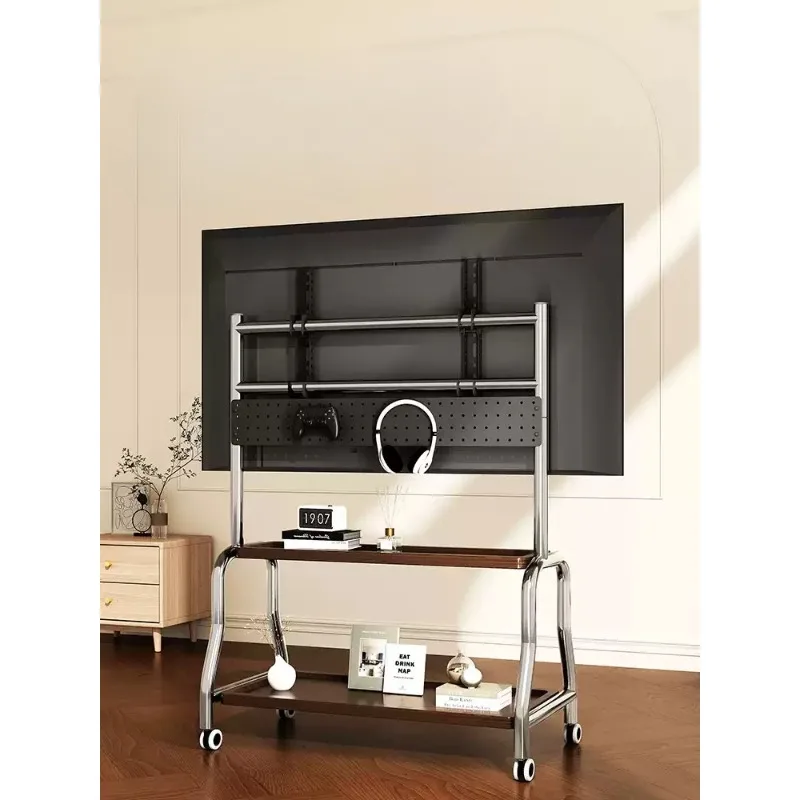 Stainless steel TV removable bracket hole plate floor vertical cart household 55/65/75 inch 2240