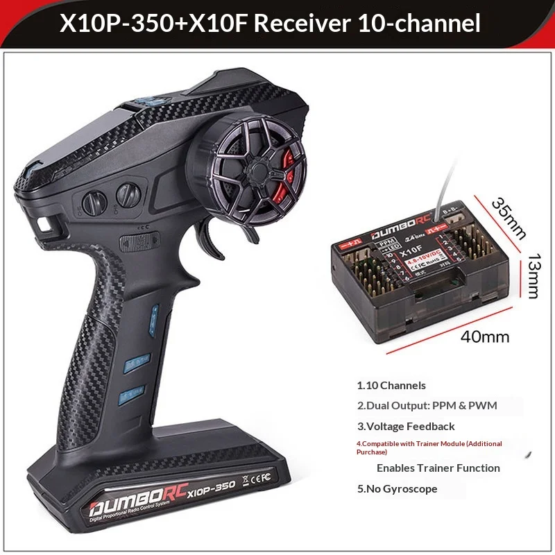 Dumbo Remote Control x10p Multifunctional 10-Channel Mixing Control with Differential Lock, Hydraulic Model Winch, RC Cars, Boat
