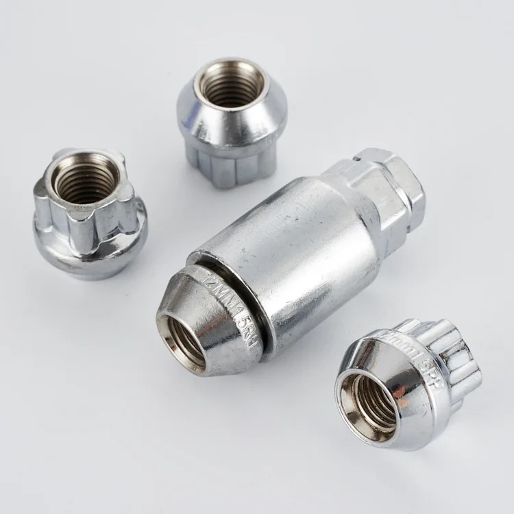 M12*1.5 perforated opening silver automotive wheel hub anti-loosening lock is suitable for General Motors, Wuling, and Tesla.