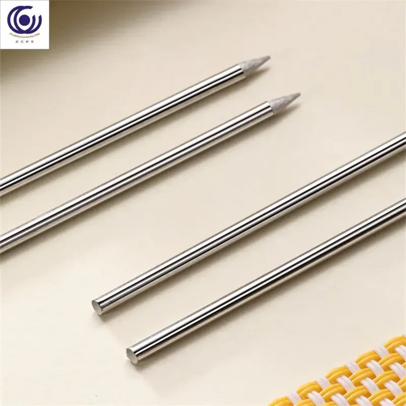 Stainless steel round stick barbecue utensils skewers mutton skewers flat stick barbecue iron stick