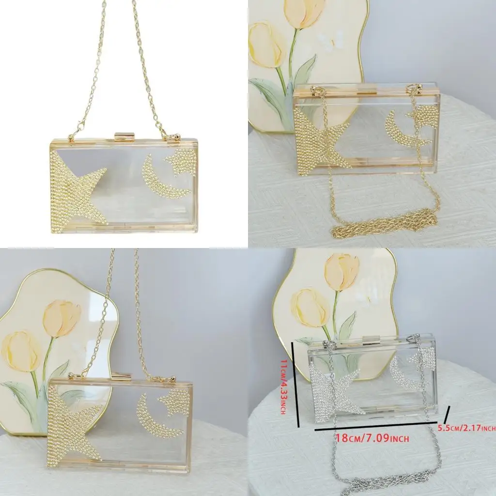 

Elegant Acrylic Evening Bag Shoulder Crossbody Bags For Party And Wedding