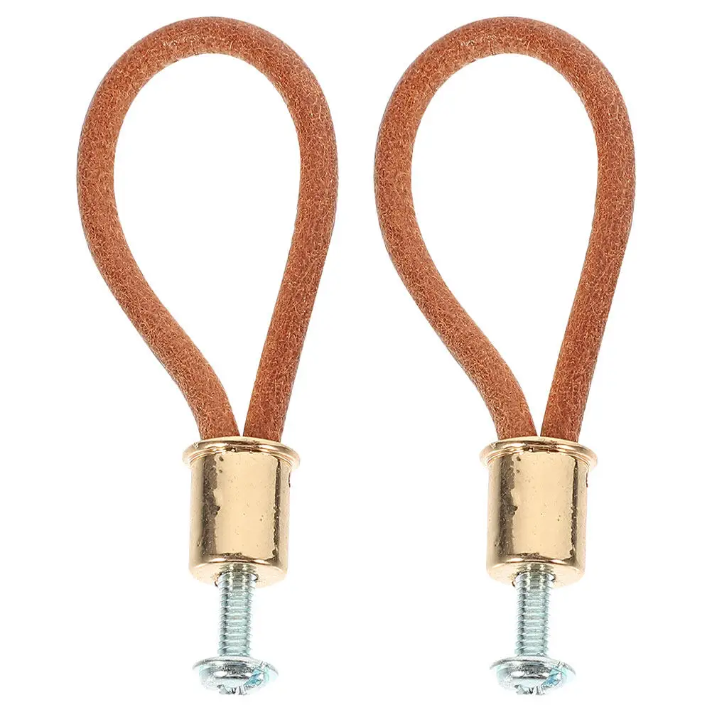 2Pcs Sophisticated Rope Drawer Pulls Premium PU Cabinet Handles for Dresser Wardrobe Shoe Cabinet Modern Minimalist