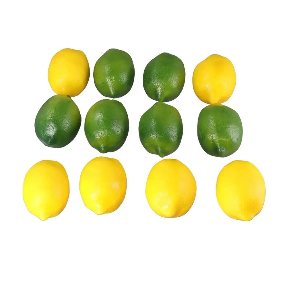 Christmas 6/10PCS Lifelike Wedding Home Artificial Lemon Simulation Fake Fruit Decoration