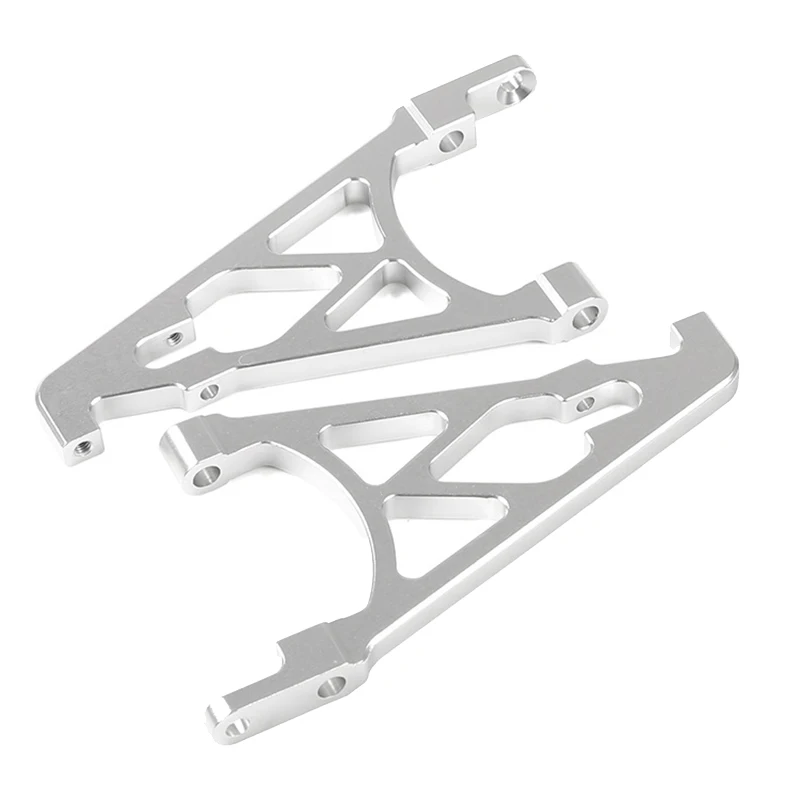 CNC Metal Rear Shock Tower Bracket Mount Support Set for 1/5 HPI ROVAN KM BAJA 5B 5T 5SC BUGGY Rc Car Part- Silver