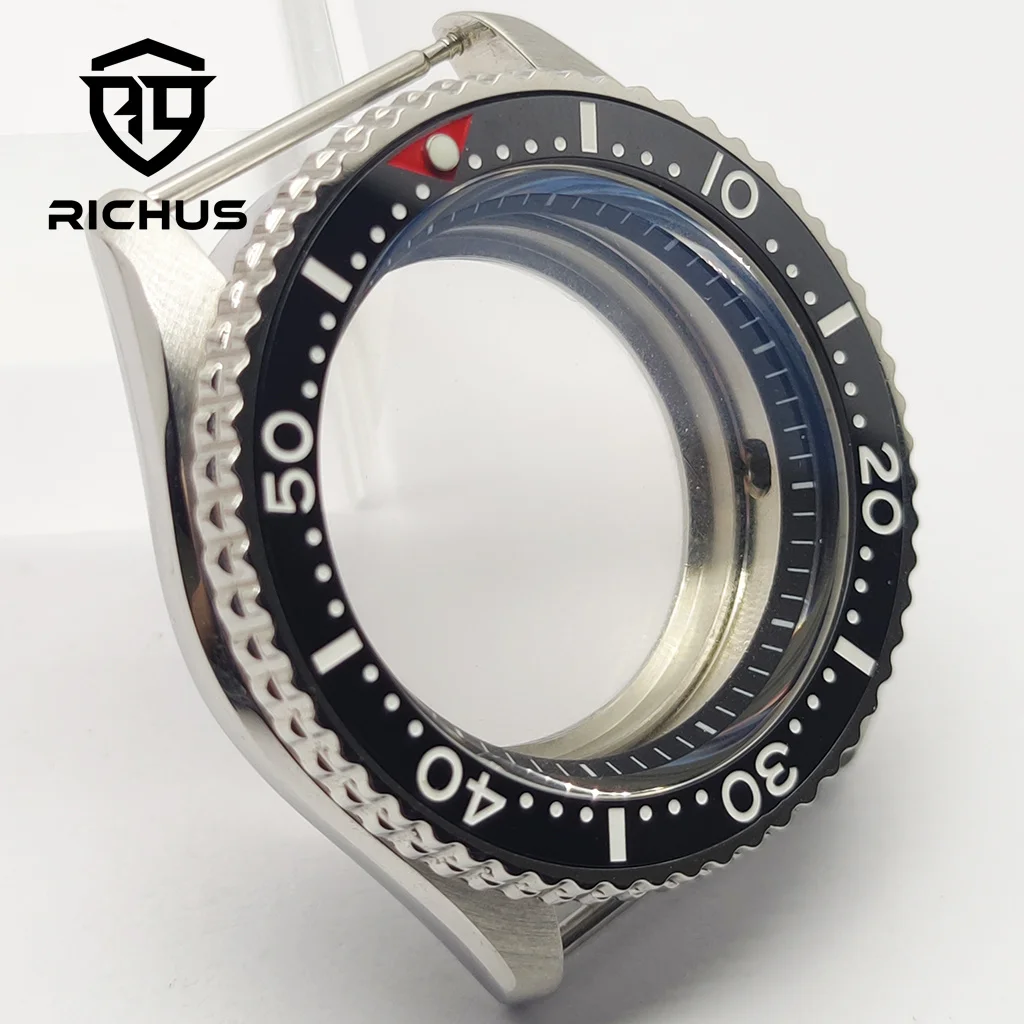 RICHUS 42mm Watch Case With Bezel Sapphire Glass Fit NH34 NH35 NH36 Movement Watch Accessories