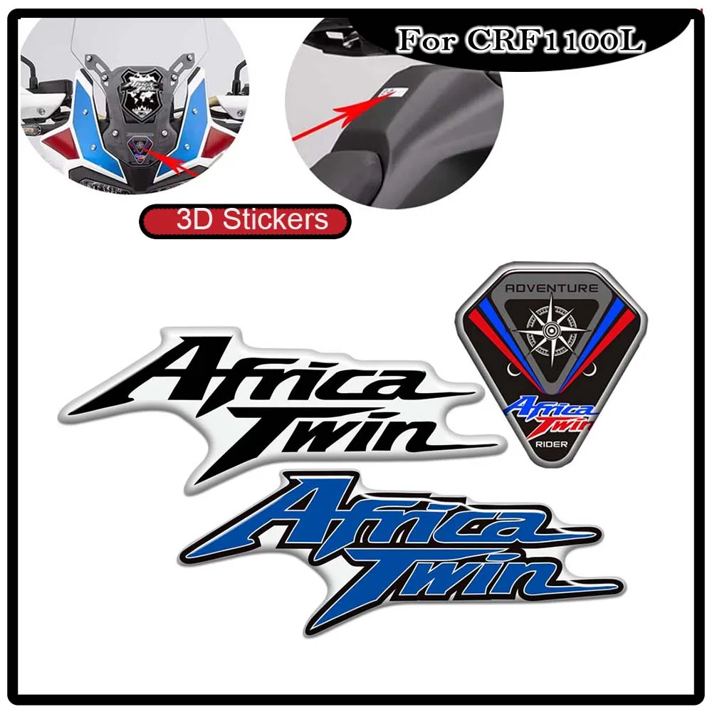 

Motorcycle For Honda Africa Twin AfricaTwin CRF1000L CRF 1000 1100 L 1100L Tank Pad Luggage Trunk Windshield Protector Stickers