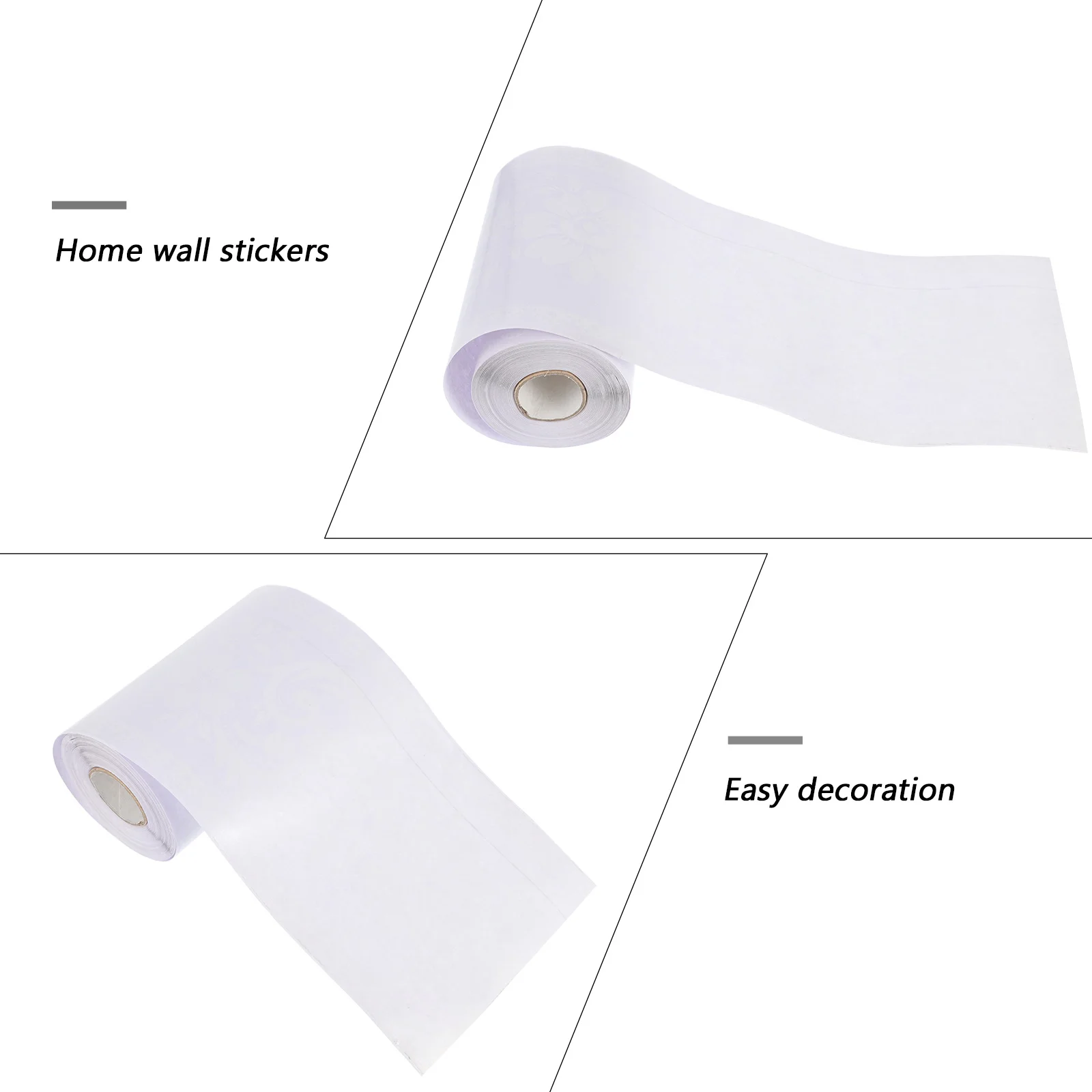 

2 Rolls Lace Border Window Sticker Self-Adhesive PVC Removable Wall Decal Floral Flower Decoration Elegant Home Wallpaper Border